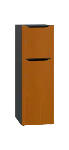 DOMINOU 32 úložná skříň 2-boxová, 1367x450x400 mm, korpus antracit, dvířka třešeň šumavská